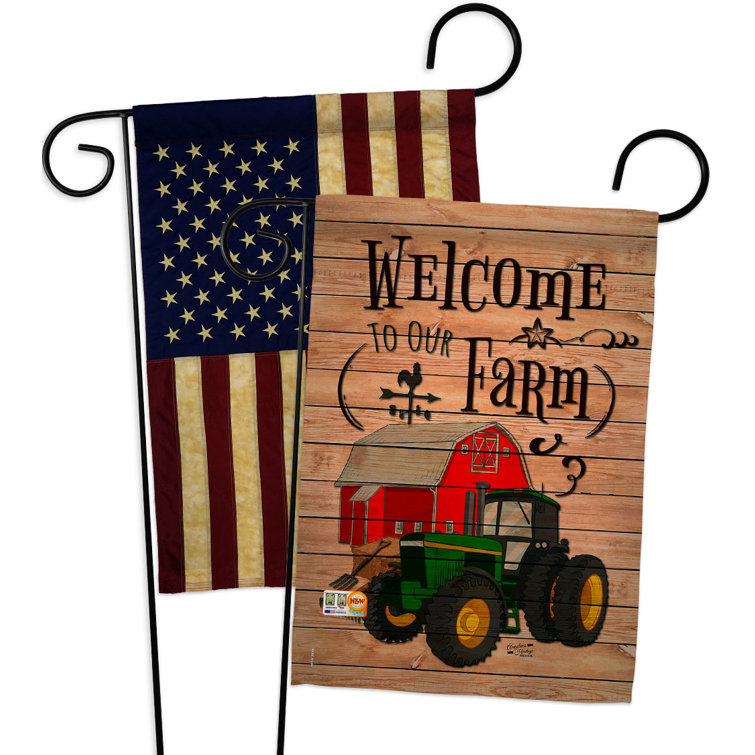 Angeleno Heritage Welcome To Our Farm Garden Flags Pack Primitive
